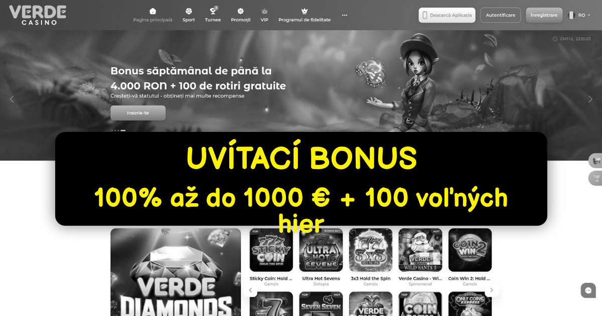 Verde Casino - Najlepšie online kasíno so slotmi na Slovensku